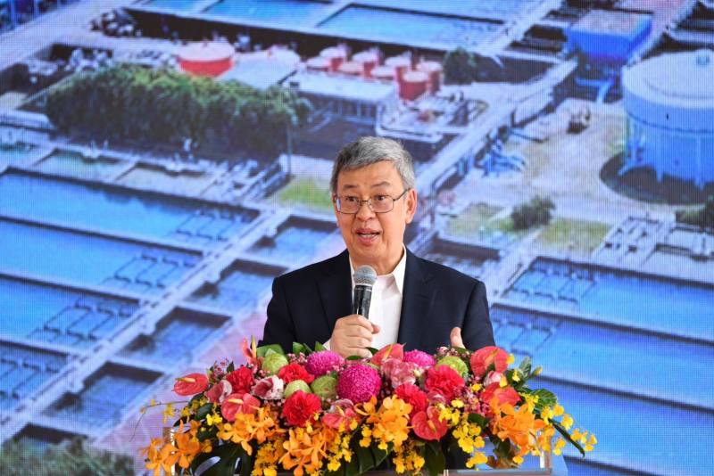 行政院長陳建仁出席「板新24,000立方公尺清水池工程啟用典禮」