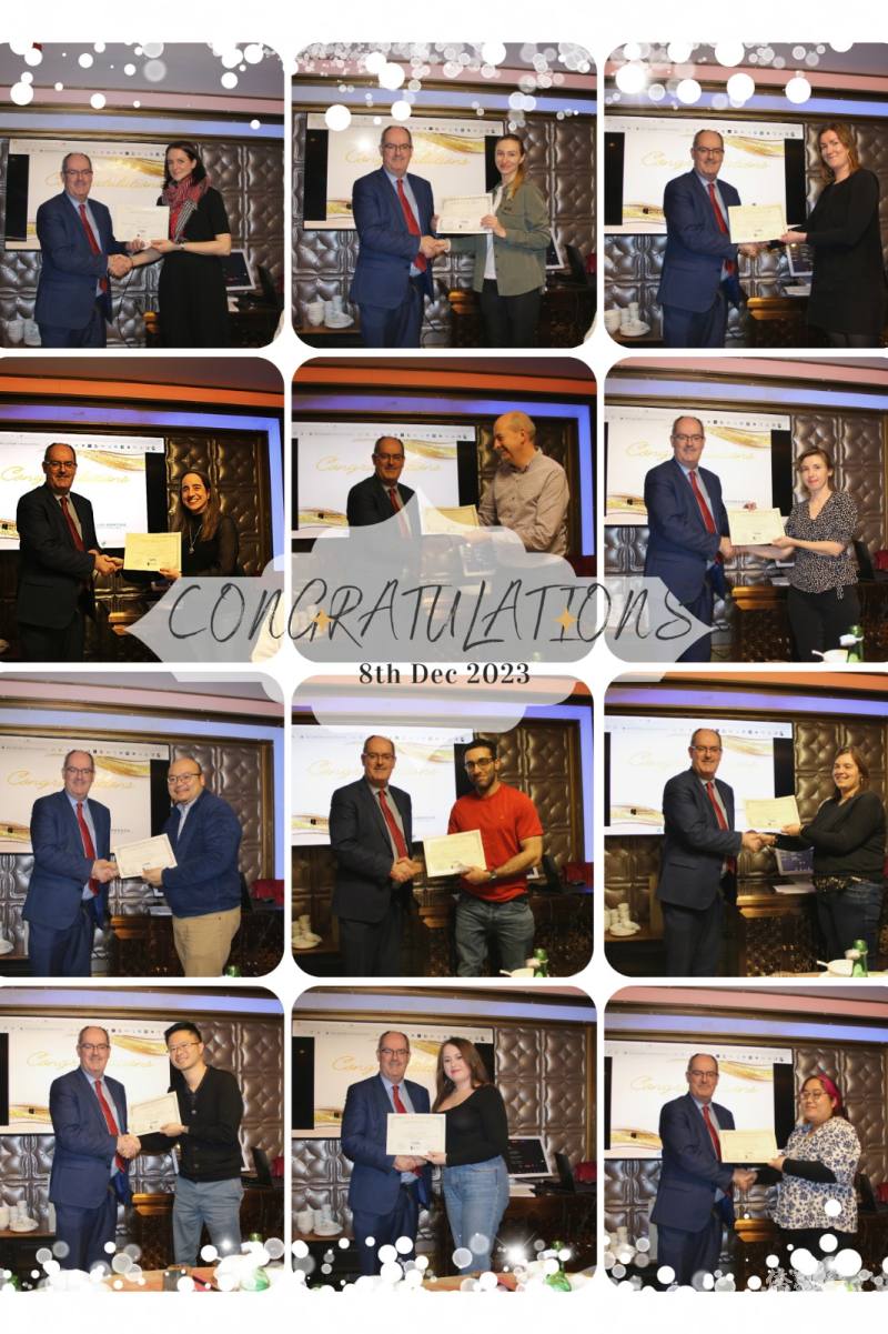 本屆學生領取結業證書