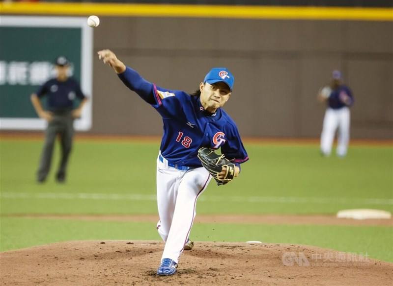 Taiwan's starting pitcher Hsu Jo-hsi. CNA photo Dec. 10, 2023