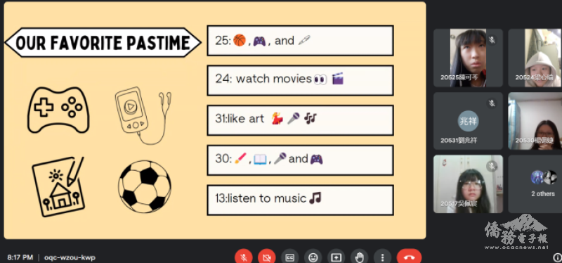 Sharing different after-school activities