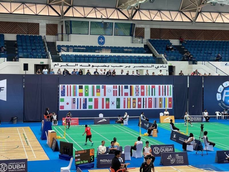 「2023杜拜帕拉羽球國際賽」於12月13日至17日在杜拜舉行，台灣派出羽球國家代表隊7名選手出賽，最後獲得1金1銀2銅的亮眼佳績。圖為比賽會場照片。（駐杜拜台北商務辦事處提供）