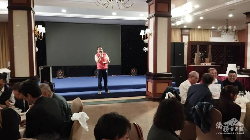 林同臺商會會長施傳寶致詞