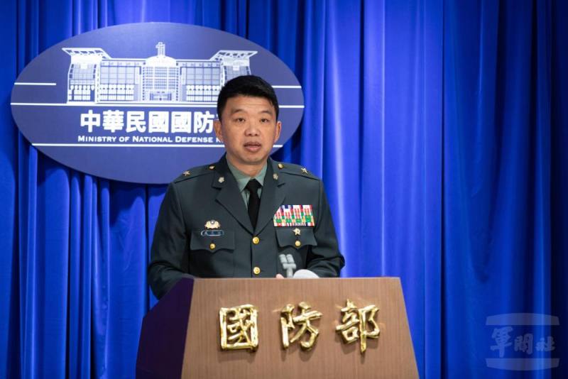 總督察長室軍紀督察處處長吳長風少將說明「國軍軍風紀安全維護工作」。（軍聞社記者周力行攝）