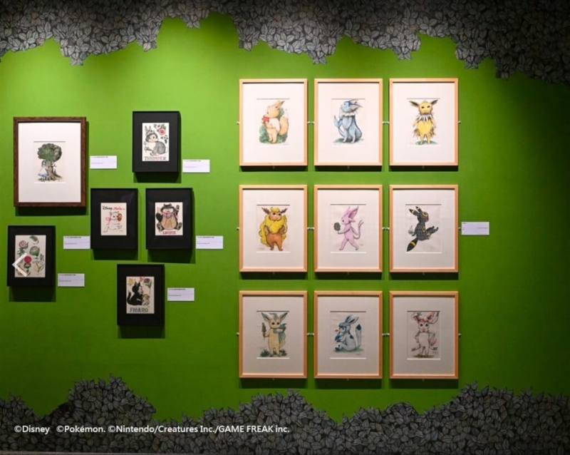 日本藝術家樋口裕子投入插畫創作20多年，首檔海外大型個展「奇幻動物森林 樋口裕子展」即日起在台北中正紀念堂登場，展出與寶可夢、迪士尼等品牌合作作品。（聯合數位文創提供）
