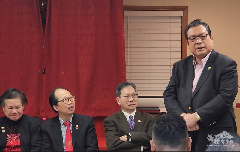 全美安良工商會總理暨波士頓僑務委員陳仕維致詞