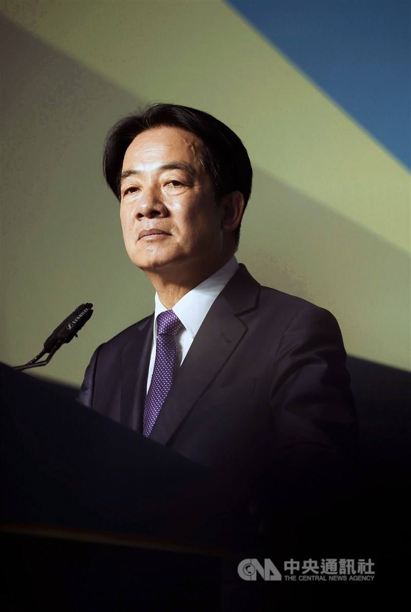 Democratic Progressive Party president-elect Lai Ching-te holds an international press conference after his 2024 presidential election victory on Saturday. CNA photo Jan. 13, 2024