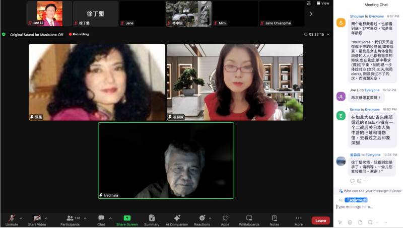 問答時間由崔淼淼及張鳳聯合主持，夏祖焯和觀眾互動分享電影觀賞心得