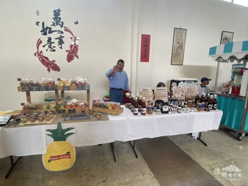 現場展示多樣化的臺灣美食