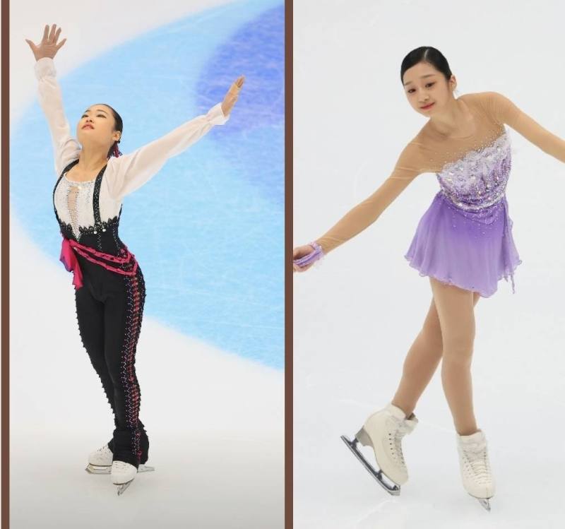 花滑世青賽228小巨蛋登場，日本好手島田麻央(左)將與韓國勁敵申智雅(右)上演頂尖對決。(中華民國滑冰協會提供)