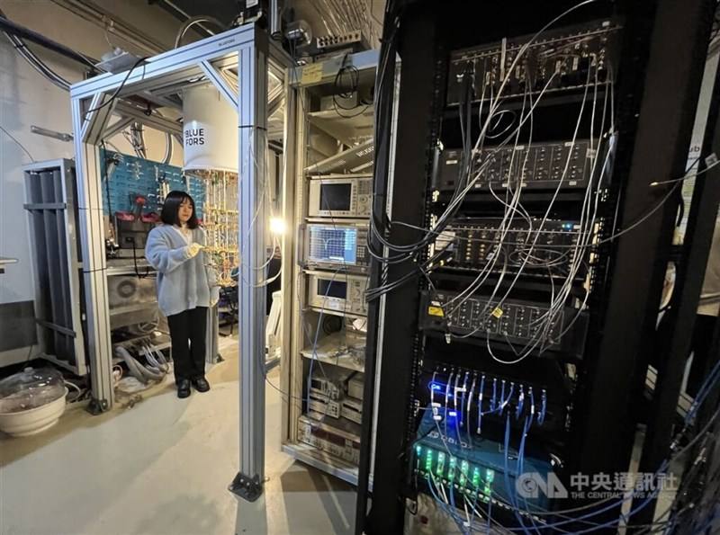 A quantum computer unveiled by Academia Sinica on Jan. 29, 2024.