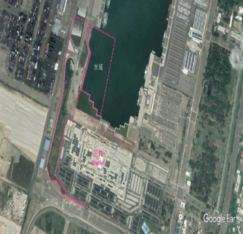 亞果遊艇公司繼南部後，也布局中台灣，台灣港務公司8日在交通部例行記者會說，台中港遊艇專區土地已交給亞果，第1期鄰近日商購物商場MITSUI OUTLET PARK，水域開發約2公頃，陸域規劃臨時會所、遊艇大街、船艇岸置場，預計2至3年可營運。（台灣港務公司提供）