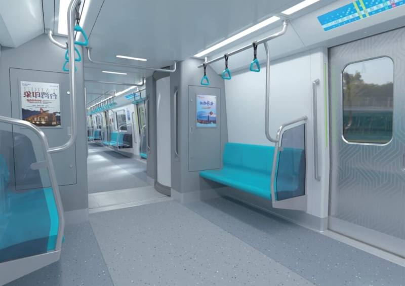 捷運車廂採一字型座椅、更寬敞，並保留車門旁空間方便進出。（圖取自facebook.com/metro.taipei）