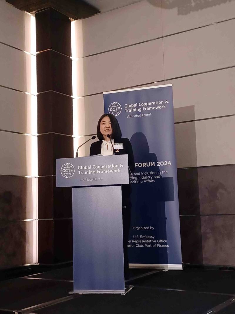 財團法人國際合作發展基金會研究發展考核處處長曾筠凊擔任講者。