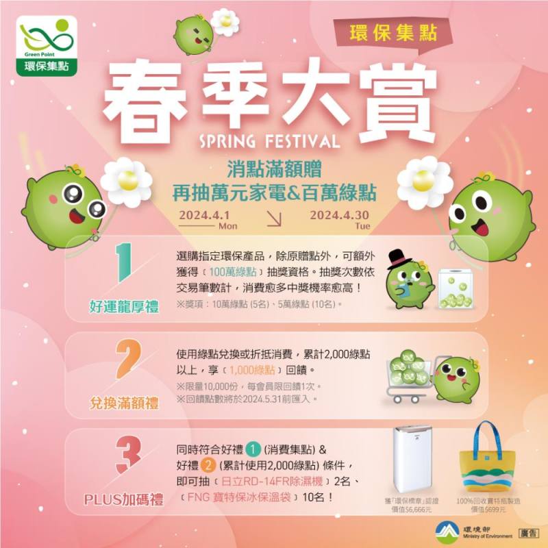 環保集點春季大賞送好禮