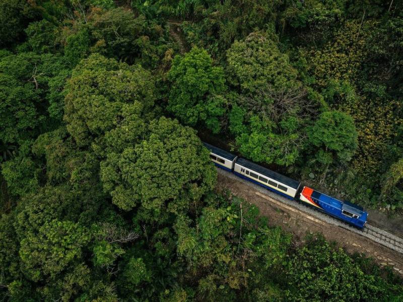 阿里山林業鐵路及文化資產管理處宣布，林鐵列車栩悅號（圖）23日將正式登場，以「森林引路人」概念做為整體服務體驗的根本，推出「五感體驗」鐵道旅程。（林鐵及文資處提供）