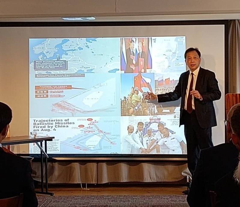 台灣駐瑞典代表谷瑞生出席瑞典智庫舉辦「台灣-北歐論壇」。(駐瑞典代表處提供)