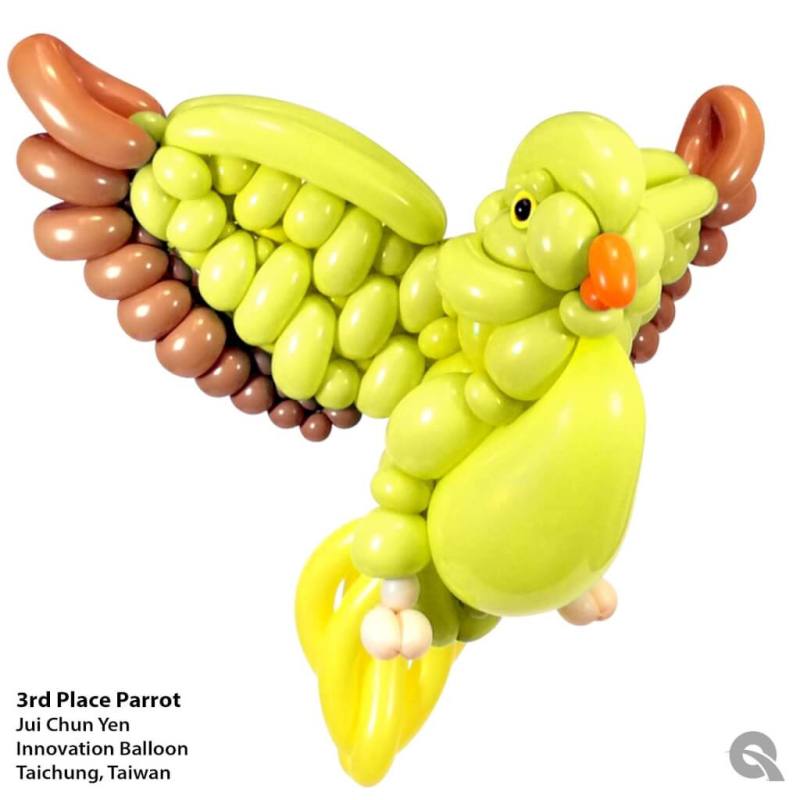 圖為顏睿軍在「黃綠」組拿下第3名的作品。（圖取自facebook.com/QualatexMrQ）