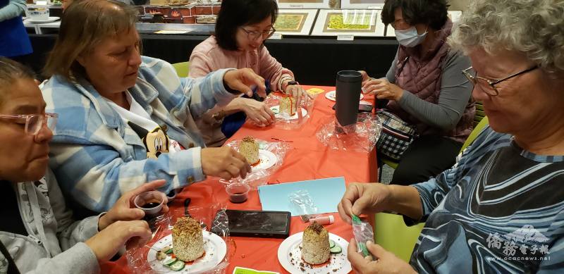 Participants working on their models