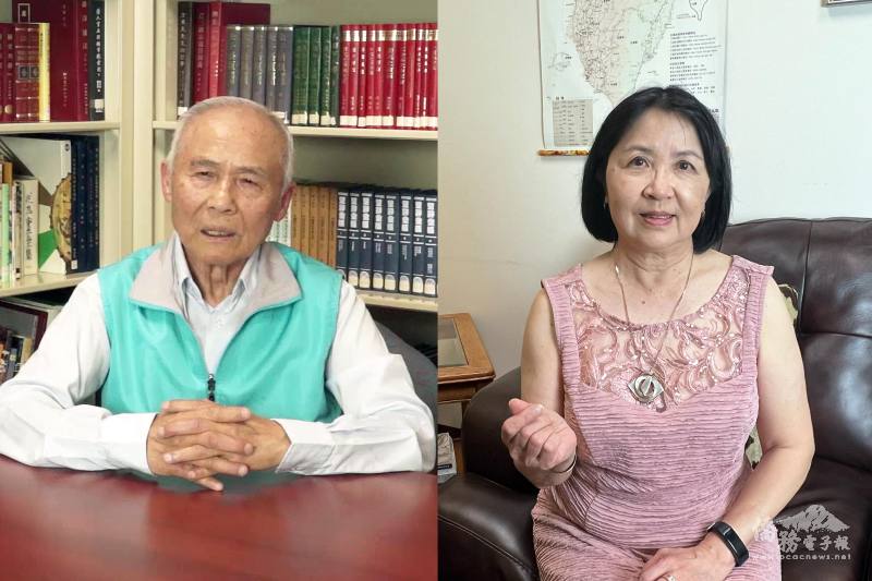 林敬賢 (左) 帶領全美臺灣同鄉會80人返臺參加就職典禮，賴琦亮相信未來臺灣人民的人權繼續受到重視