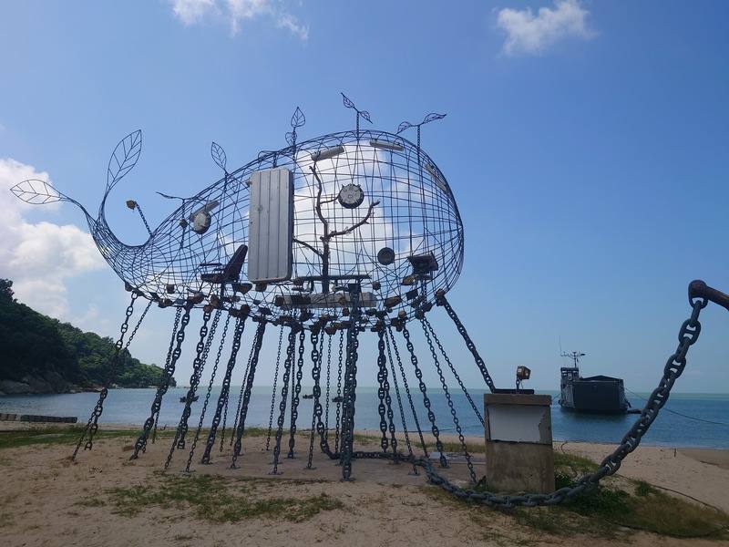 馬祖國際藝術島再傳捷報，獲得2024義大利A'Design 設計獎（A' Design Award and Competition）。圖為第2屆馬祖國際藝術島裝置藝術作品「海就是我的陸」，由藝術家伊祐．噶照創作。