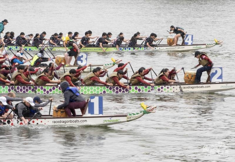 The dragon boat race on the Potomac River