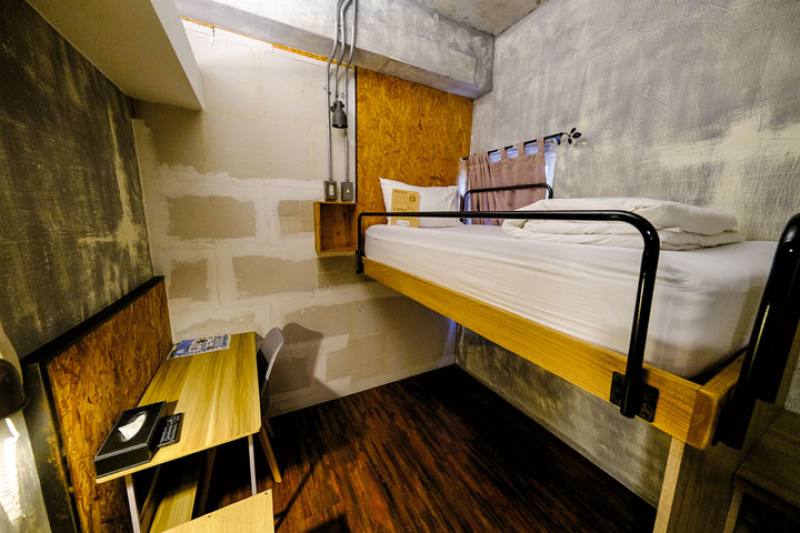 Besides the usual bunkbed rooms, Hualien Wow Hostel offers rooms for cyclists with space to store their bikes right under their beds.​​