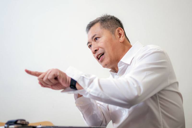 Producer Tim Lee wants to use his documentary on shipwrecks to tell the world that Taiwan has not only seafood culture, but also marine culture. (photo by Lin Min-hsuan)