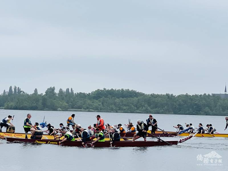龍舟賽共計16個隊伍競逐