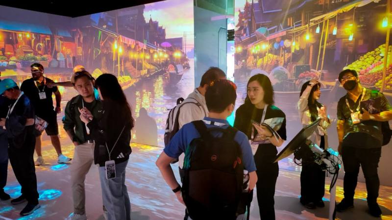 高雄在地新創廠商方陣聯合數位科技5月底在泰國「亞洲國際主題樂園暨遊樂設備展」（IAAPA Expo Asia）發表「IMVER+沉浸式播放系統」，進攻全球主題樂園與觀光旅遊產業。（方陣聯合數位科技提供）