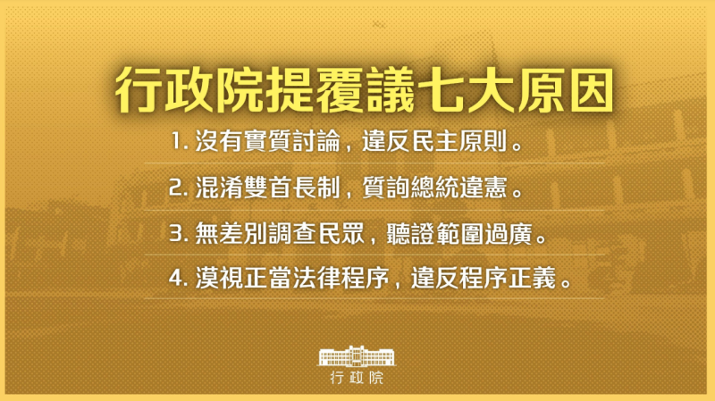 行政院提覆議七大原因