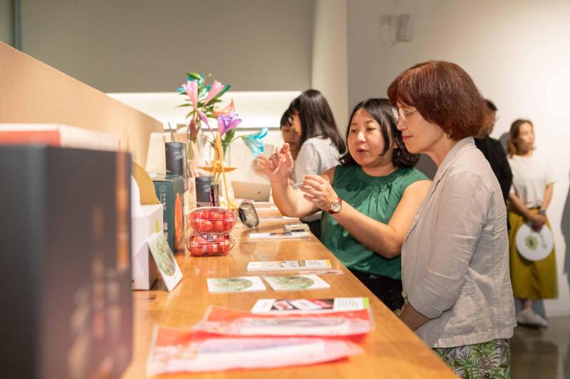 由台灣設計研究院產業創新組許盈盈副組長向農業部國際事務司林麗芳司長介紹輔導成果