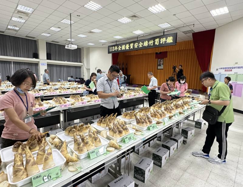 113年全國優質安全綠竹筍評鑑現場