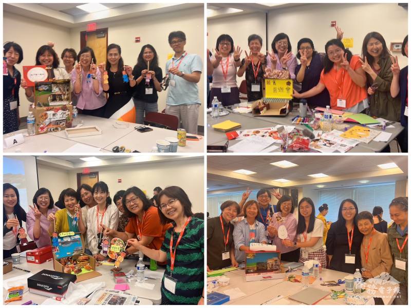 During the group activity, the teachers completed the “Story Box Teaching Method” props