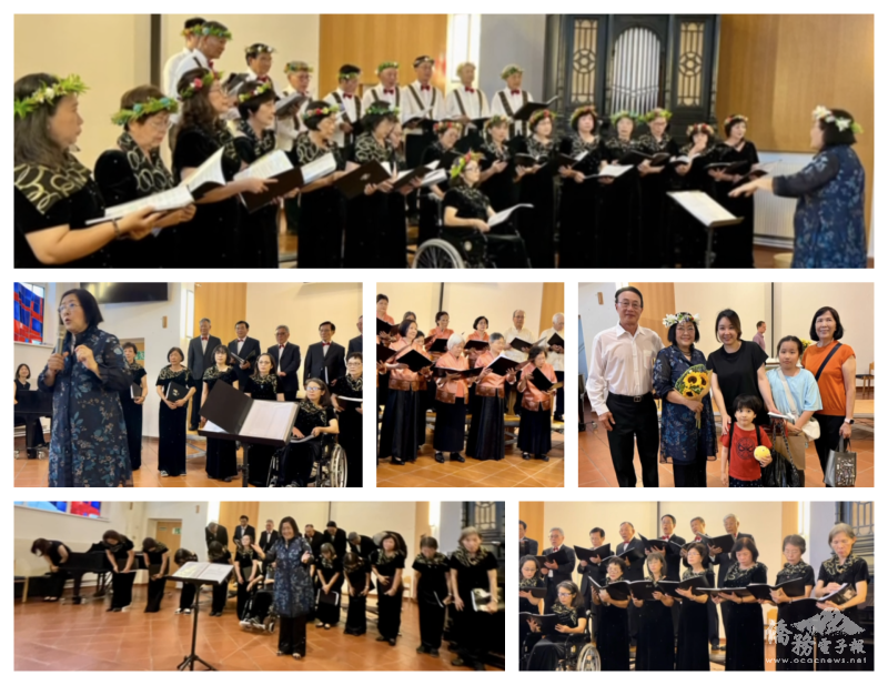 兩團合唱團成員專注演唱，曲目涵蓋中文、日文和英文歌曲，展現卓越音樂才華