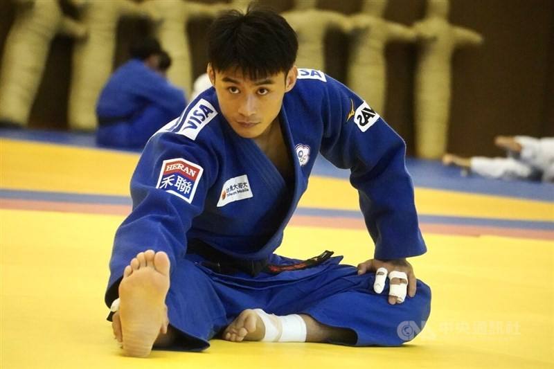 Judoka Yang Yung-wei practices at the National Sports Training Center in Kaohsiung in late June. CNA photo June 21, 2024