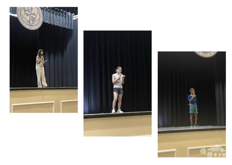 WMACS華語歌唱大賽優勝得主 （左起： 丁希平，王貝貝，楊子立）