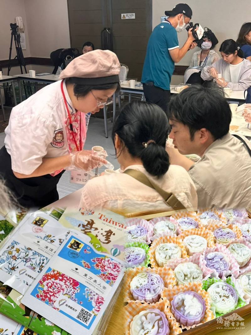 活動獲電視台採訪,提供參加者臺灣觀光文宣包