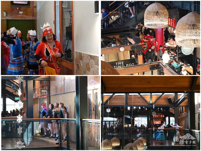 醒獅團開場舞臺灣獅及廣東獅超吸睛，世華基督城分會表演原住民舞蹈，愛爾蘭踢踏舞及阿根廷舞蹈加入了多元文化的元素