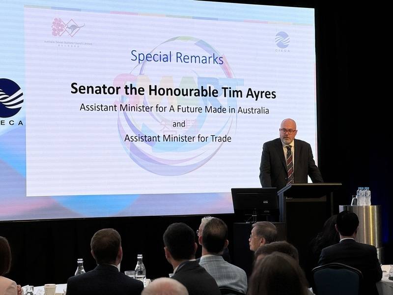 澳洲貿易暨製造業助理部長艾瑞斯在「澳台經濟聯席會議」表示，澳洲與台灣的關係意義重大，並以實質經濟為基礎。