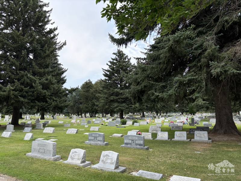 美國公墓鬱鬱蔥蔥宛如公園