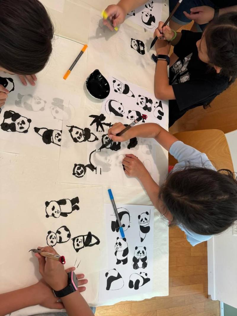 學習貓熊與竹子繪畫真的很療癒
