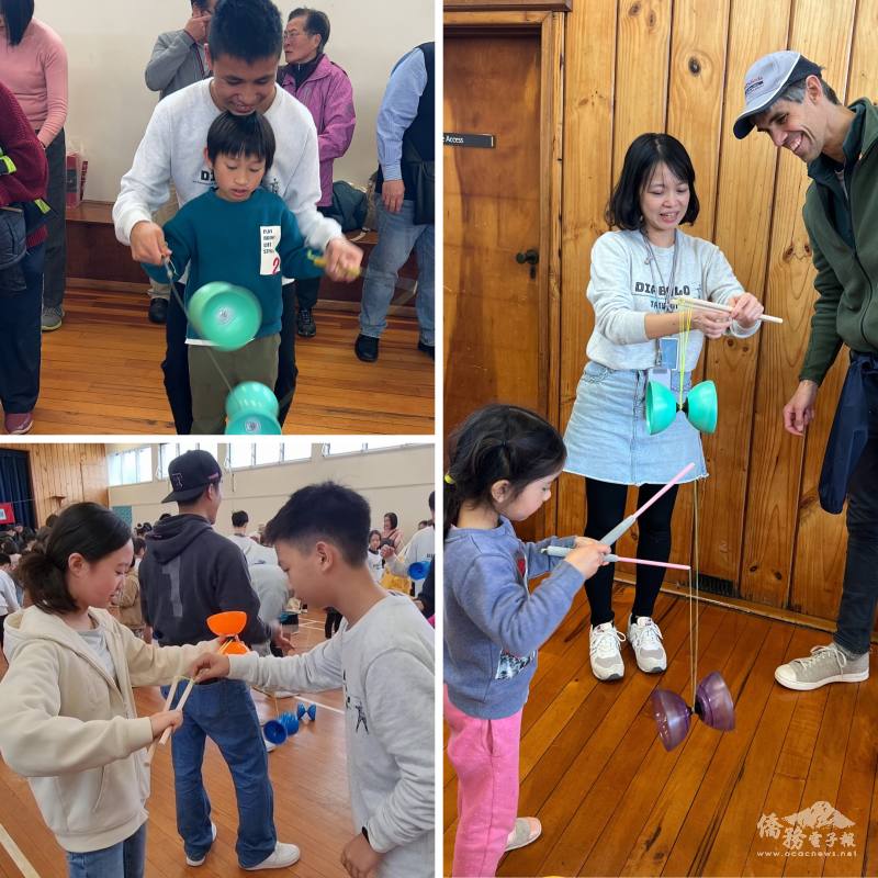 東華附小師生熱忱親和的扯鈴教學