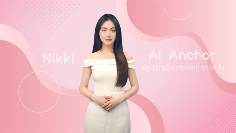 AI主播倪珍（圖）在網路上擁有超高人氣，近日開始以越南語播報新聞，被網友稱作「越南版林志玲」。