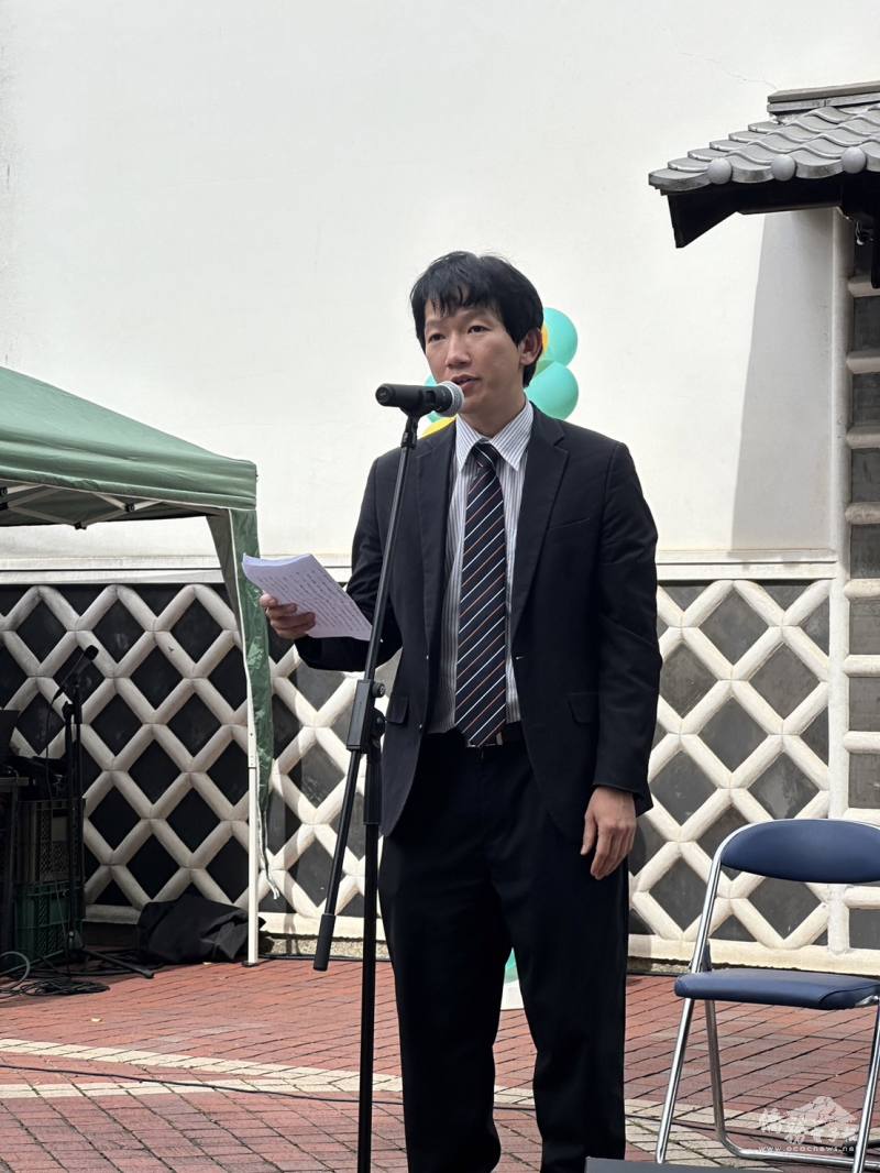 駐大阪辦事處秘書沈家銘致詞