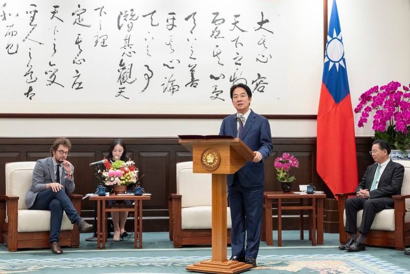 總統接見「無國界記者組織」秘書長柏儒廷乙行，並致詞