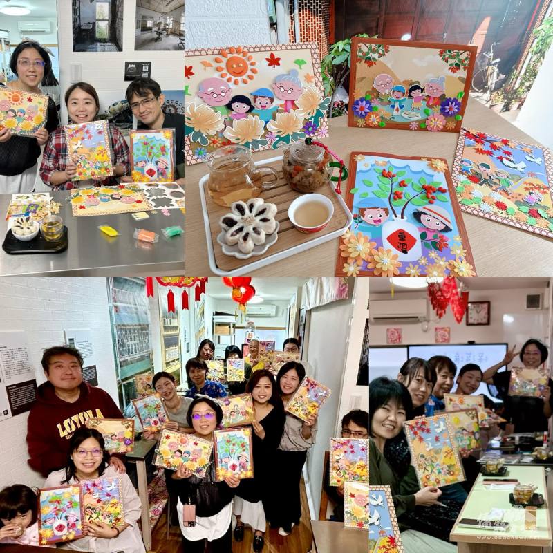 大家完成五彩繽紛的重陽節作品