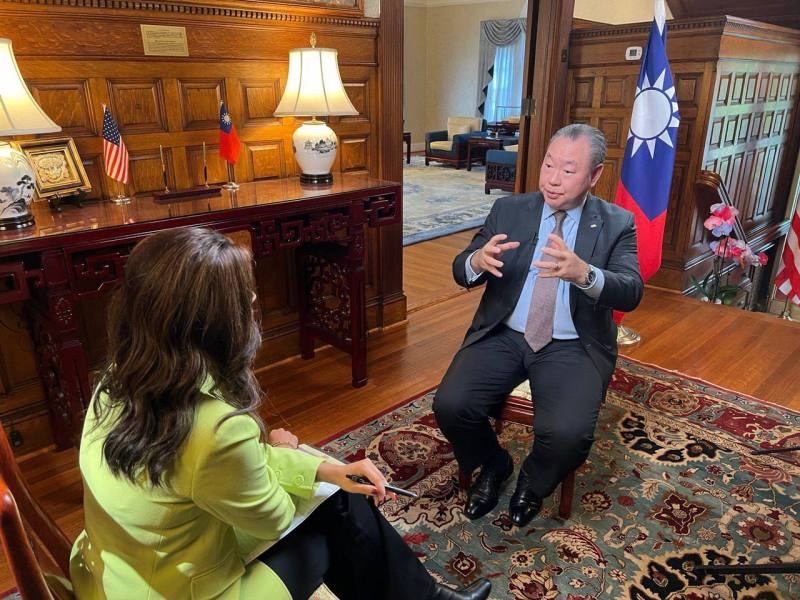 駐美代表俞大㵢近期接受美國福斯新聞頻道（Fox News）訪問。 (圖:駐美代表處)