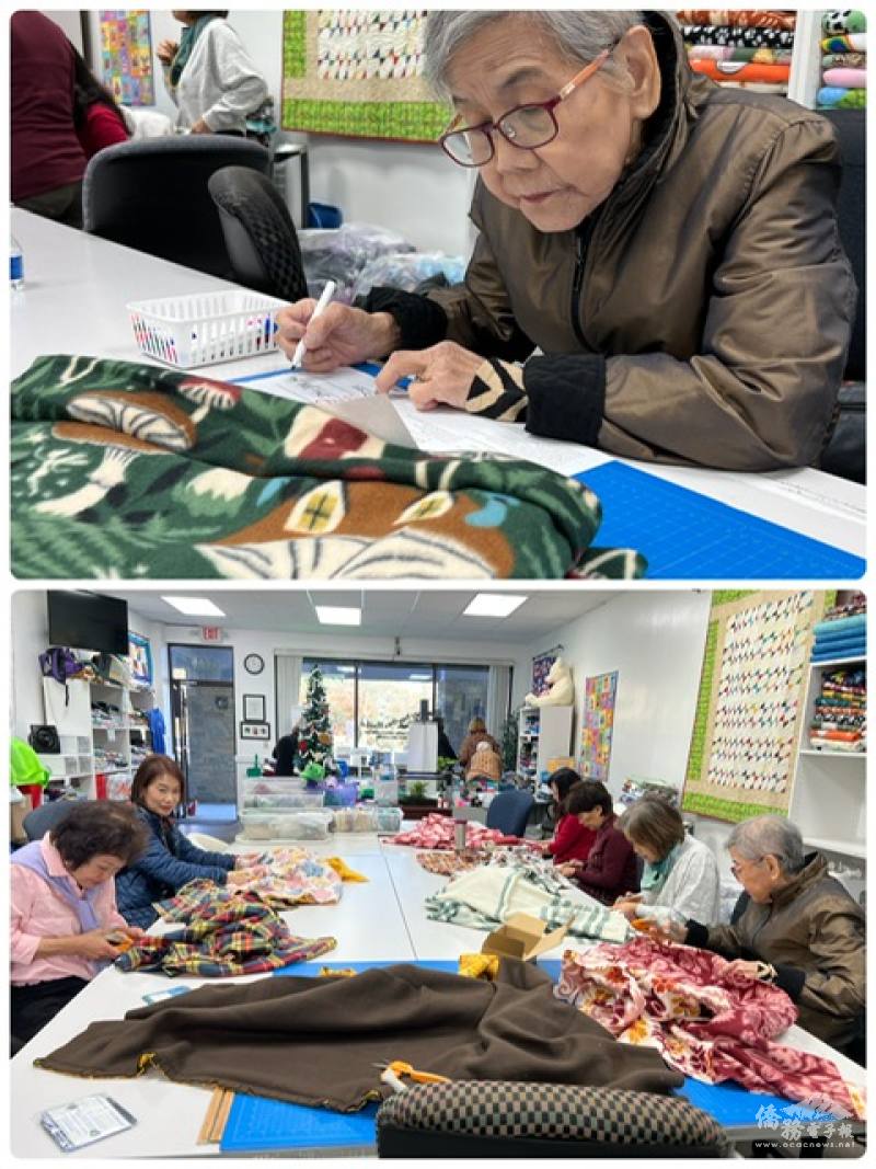 OK Chapter大家認真做毛毯，88歲的林秀芳也完全不落人後