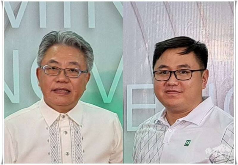 楊登仕（左）及丁俊峰（右）分別於感恩餐會中致詞