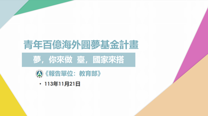 青年百億海外圓夢基金計畫